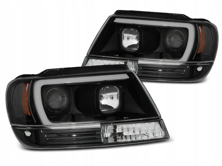 фото №12, Jeep grand cherokee wj 99-05 лампи фари трубка light чорний