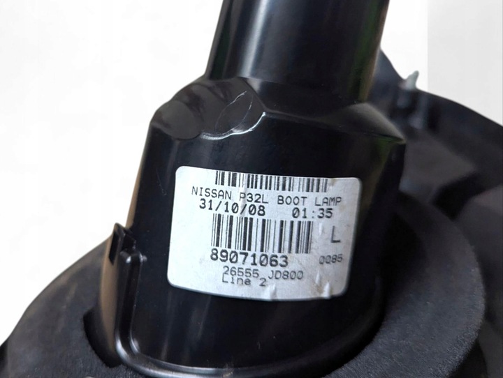 фото №8, Лампа задняя w крышка багажника левая сторона nissan qashqai+ 2 j10 2008 26555jd800
