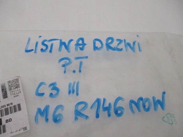 фото №8, Citroen c3 iii планка двері права зад нова