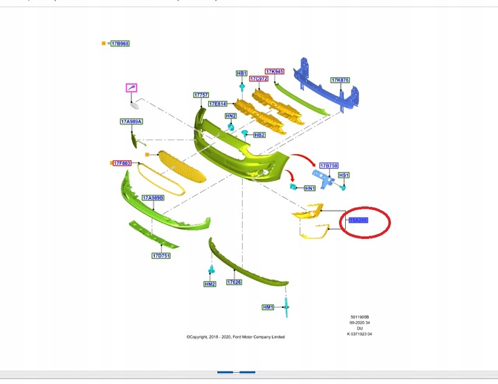 фото №7, Решётка правая галоген ford ka 18- 2259762