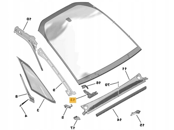 фото №4, Пена губка защита подкапотное пространство уголок правая citroen c4 picasso ii 2013-