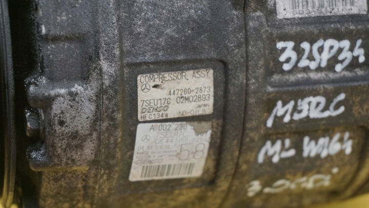 фото №7, Mercedes ml w164 3.0 cdi 11r 642820 компрессор кондиционера 447260-2873