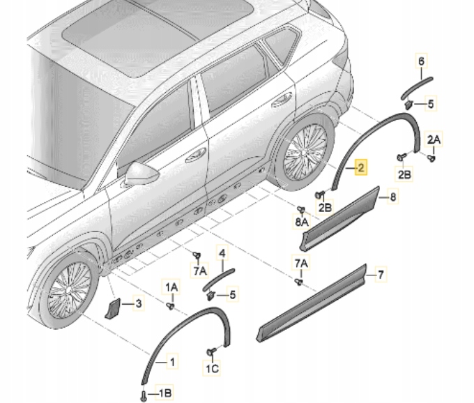 фото №1, Оригінальний номер skoda 565854820b накладка краю підкрилки праві зад чорна skoda kodiaq