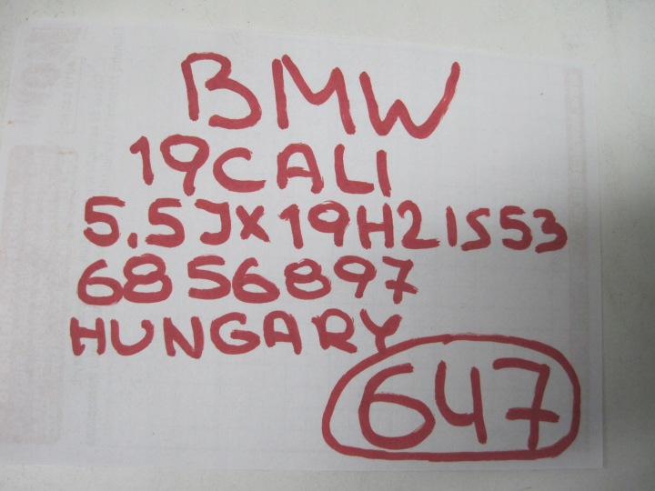 фото №11, Диск bmw i3 i01 r19 6856897 nr647