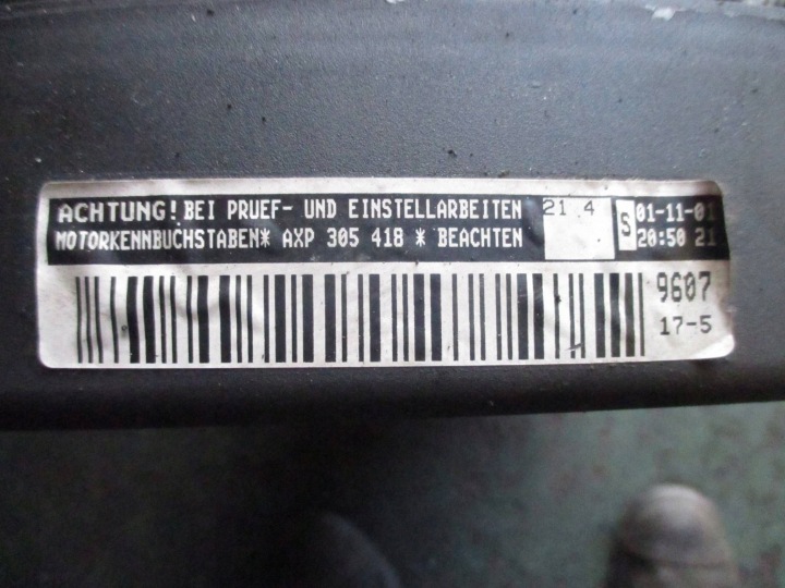 фото №7, Двигатель volkswagen golf iv axp305418 1.4b 16v