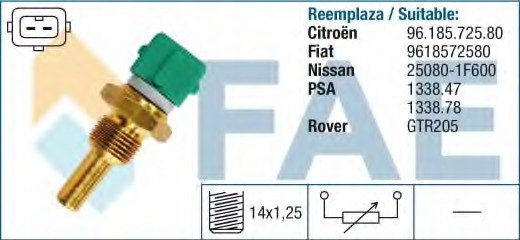 фото №1, Датчик температуры воды renault