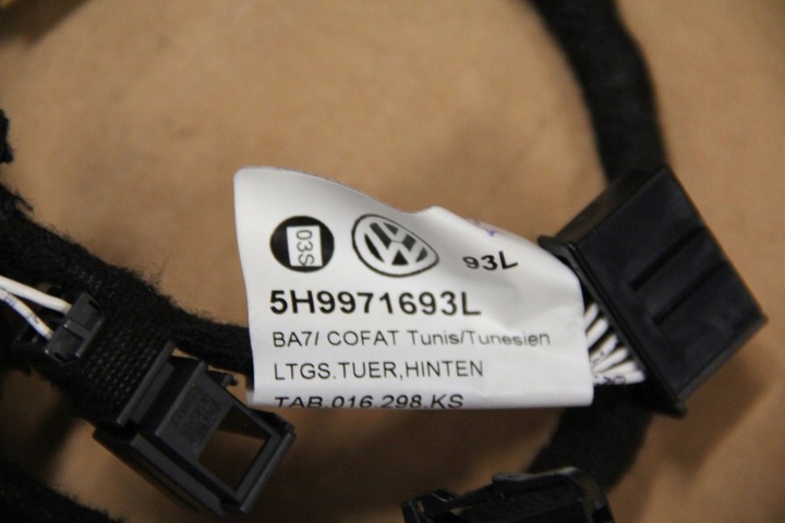 фото №3, Жгут дверь задних левых vw golf 8 golf viii вариант 5h9971693l