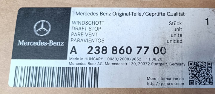 фото №15, Mercedes c-klasa w205 w238 cabrio ветрозащитный экран windschott