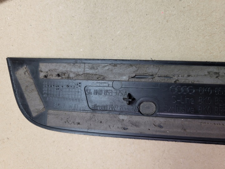 фото №9, Молдинг накладка пороговая задняя audi a4 b8 8k 8k0853376b 8k0853375c oem номер eu