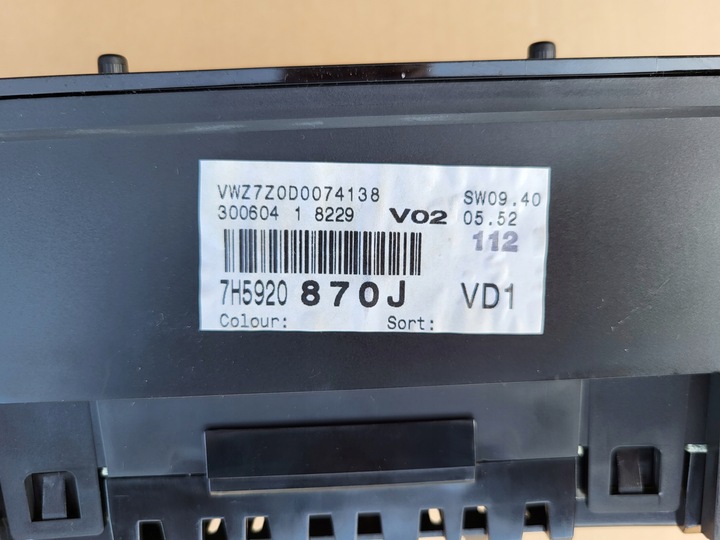 фото №5, Прилади спідометр  спідометр vw t5 multivan caravelle 2.5 tdi 7h5920870j