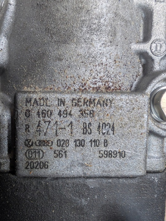 фото №10, Насос топливная рейка vw t4 1,9d 020130110b