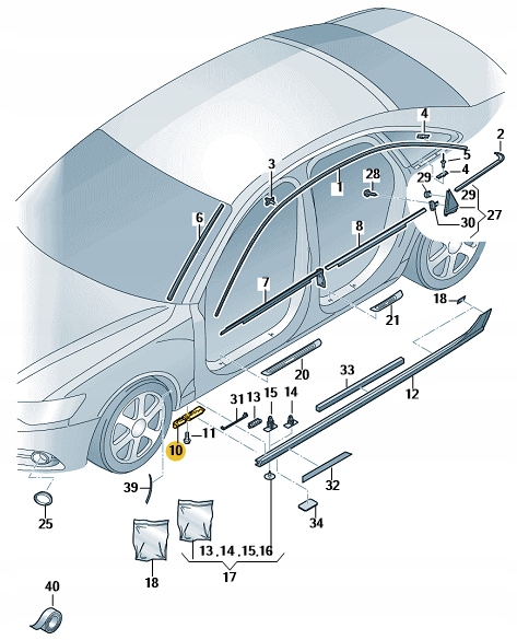 фото №11, Тримач кріплення планки порогової audi a6 c7 2011-2018 лівий 4g0853921b