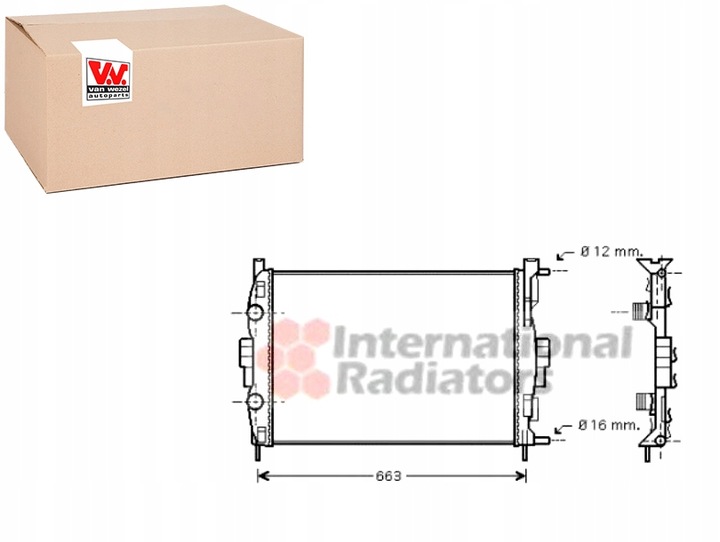 фото №1, Радиаторов двигателя renault van wezel