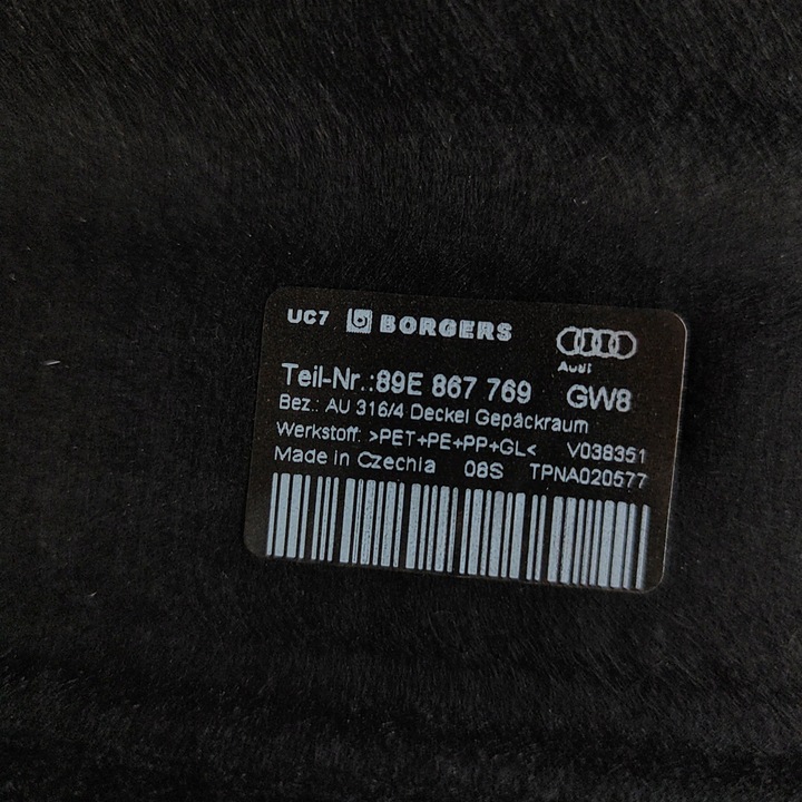 фото №5, Audi q4 sportback e-tron 2023 полка задняя багажника