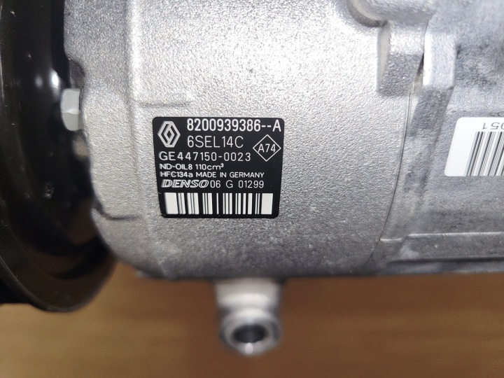 фото №10, Оригинальная запчасть компрессор кондиционера renault megane scenic 1.5dci 8200939386