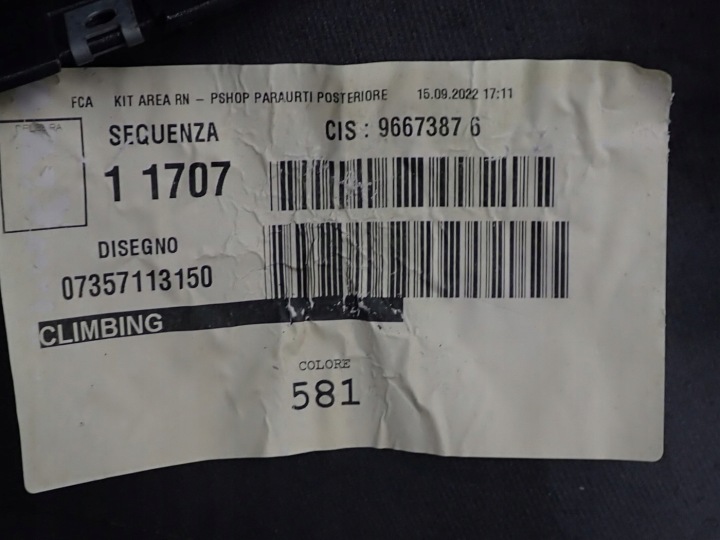 фото №10, Задний бампер комплектный fiat panda iii cross 3 2xlampka 735521361