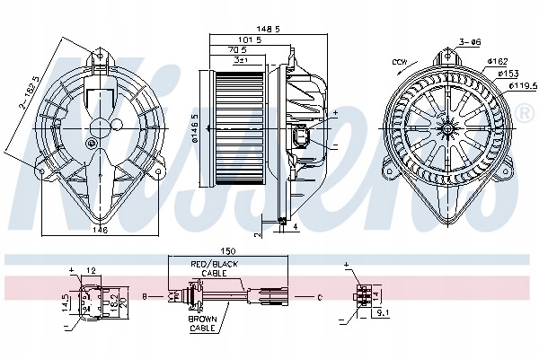 фото №9, Двигун електричний nissens 87432 pl dystrybucja