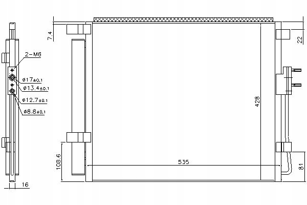 фото №2, Nis940391 радиаторов кондиционера з осушитель hy