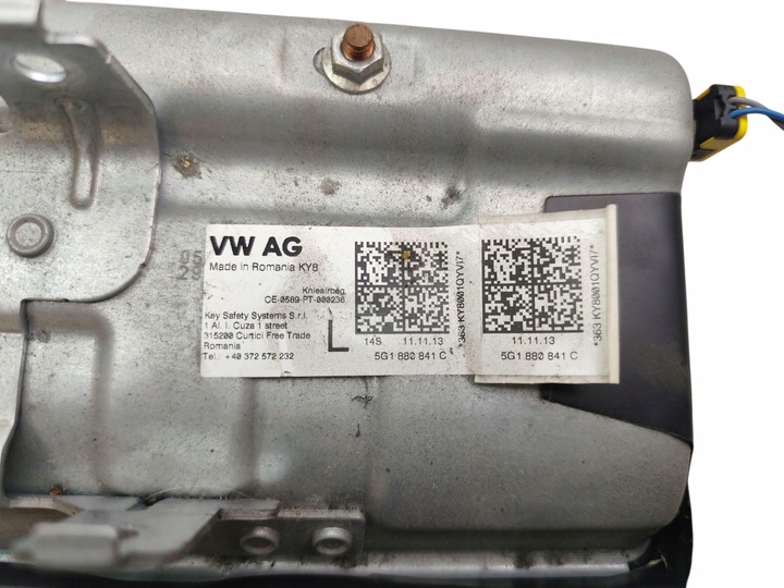 фото №3, Подушка безопасности подушка коленная vw golf vii 7 5g1880841c европа