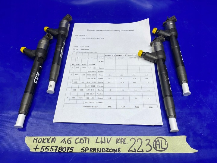 фото №10, Инжектор форсунка astra k mokka 1.6 cdti lwv 55578075 sprawdzane комплект