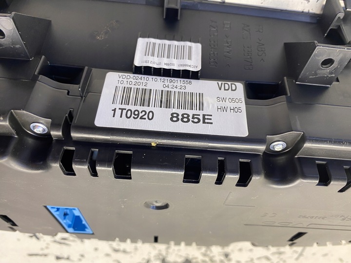 фото №7, Vw touran 2.0 tdi спідометр  прилади 1t0920885e