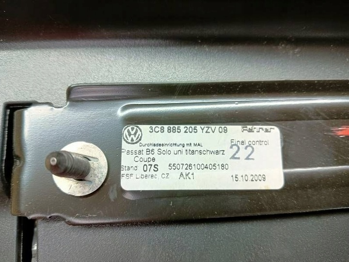 фото №7, 3c8885205 vw passat cc подлокотник сиденья зад
