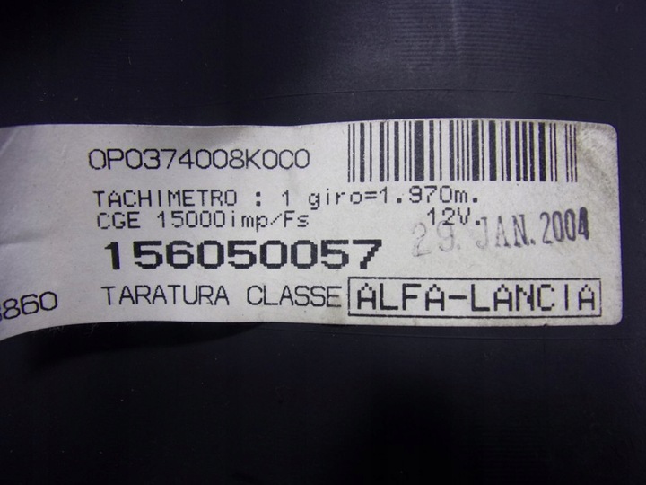 фото №6, Alfa romeo 166 рестайлинг 2.4 jtd спидометр 156050057