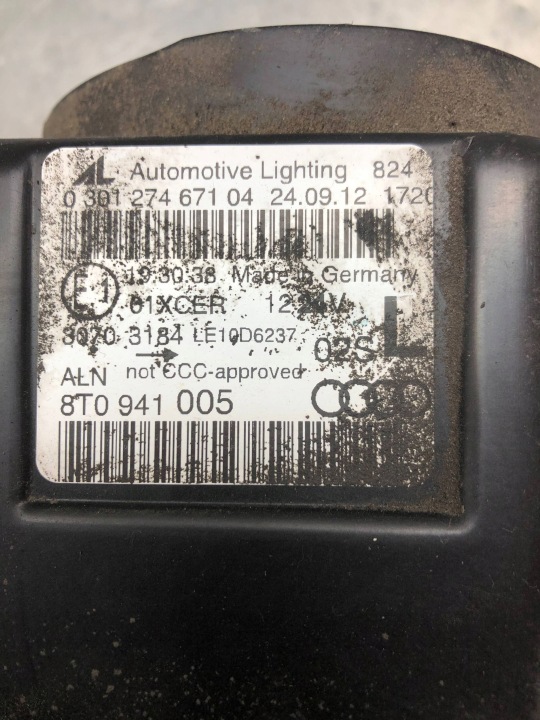 фото №8, Ліва передня фара bi-xenon led некерована audi a5 8t 12-15 рестайлінг 8t0941005