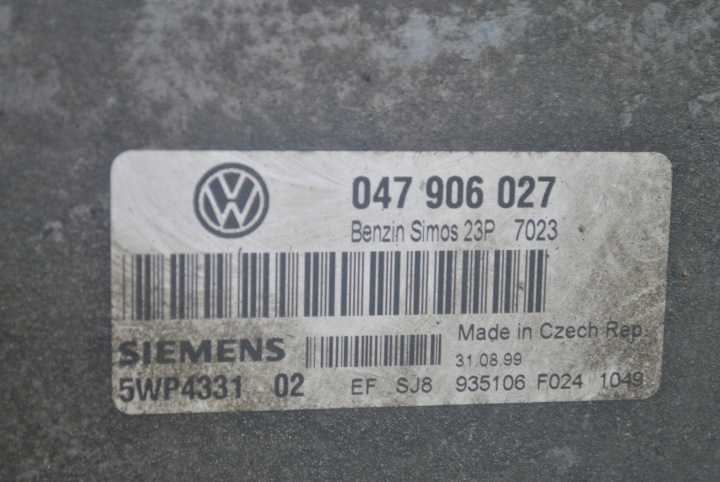 фото №7, Комп'ютер блок керування двигуном (ecu) volkswagen lupo 047906027