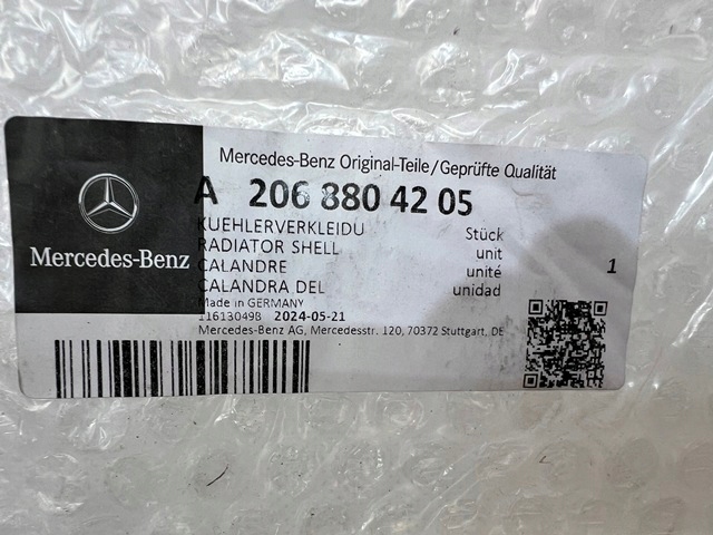 фото №9, Решётка решётка радиатора mercedes c-klasa w206 206 a2068804205 новый оригинальный номер