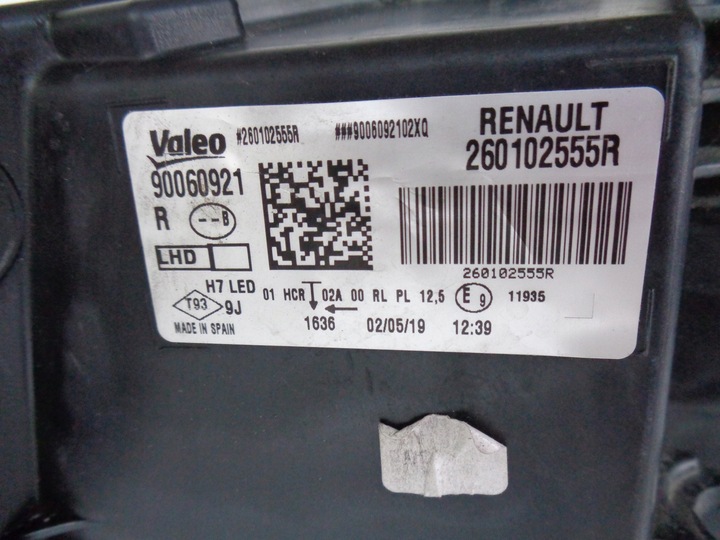 фото №13, Лампа права фара renault megane iv 16- led