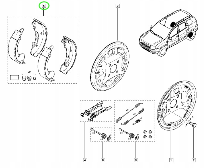 фото №16, Тормозные колодки тормозные dacia duster 4x4 oem номер 440605238r
