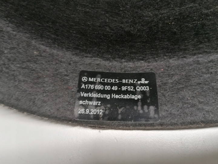 фото №7, Mercedes a клас w176 полиця задня багажника оригінал 12-18