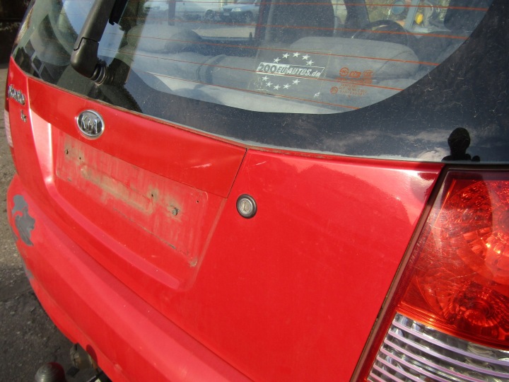 фото №10, Kia picanto i sa ba крышка багажника p9 красная 04-07 5d