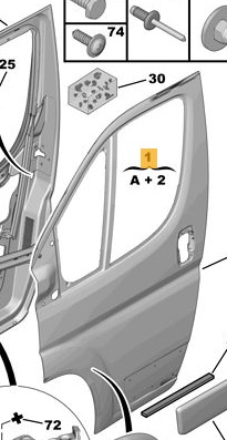 фото №1, Двері передні лівий оригінальний номер jumper iii boxer 3 movano c