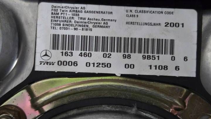 фото №13, Mercedes ml w163 рестайлінг кермо подушка подушка  1634600298 m: 5332