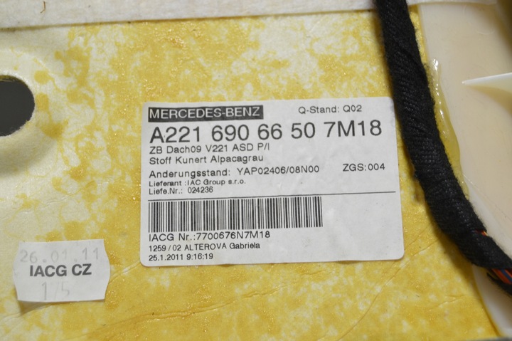 фото №9, Стеля mercedes w221 s клас рестайлінг панорама довгий 2216906650