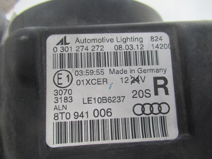 фото №14, Audi a5 8t b8 11- лампа правая некорректируемая bi ксенон bi-xenon 8t0941006