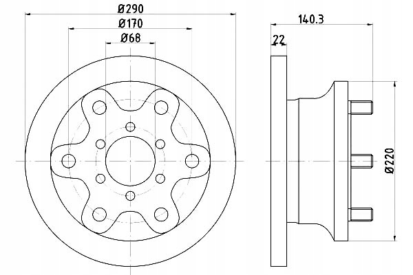 фото №1, Комплект диск тормозных hella 42470842 1908772 1