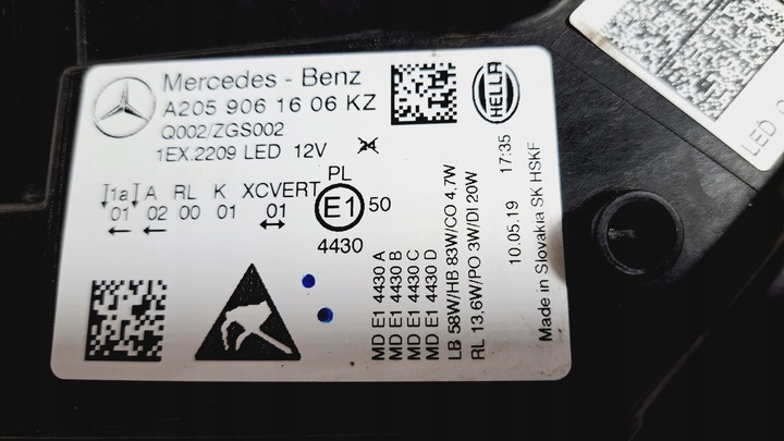 фото №12, Mercedes c w 205 рестайлинг лампа правая multibeam led a2059061606