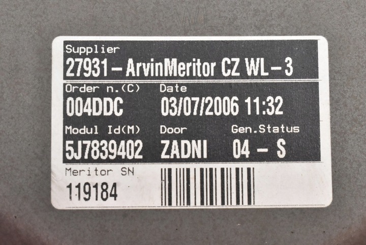 фото №6, Подъемник стекла правые зад 5j7839402 skoda roomster 06-10