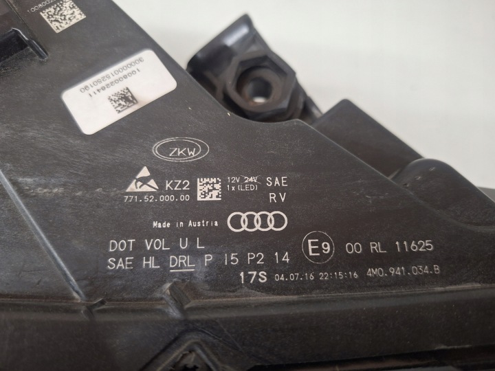 фото №13, Audi q7 4m0 15-20 фара правая перед фара полный led 4m0941034b usa комплект
