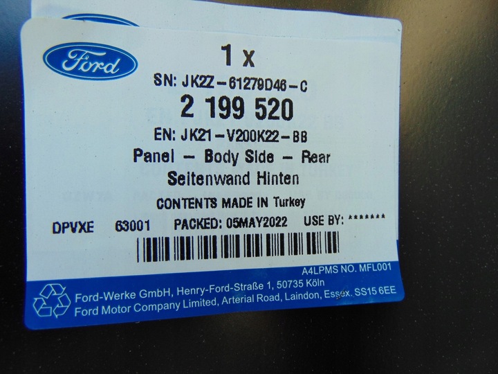 фото №13, Обшивка крила праві зад ford transit custom