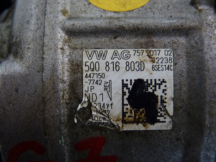 фото №7, Vw golf 7 vii 1.0 tsi компресор кондиціонера роз'єм компресор 5q0816803d