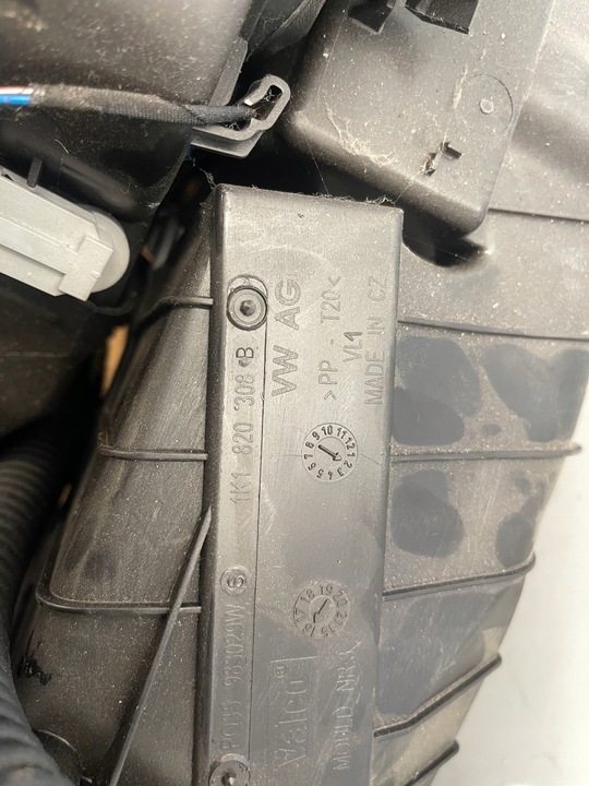 фото №11, Корпус нагрівача + повітродувка + резистор volkswagen caddy 2k5 1k1820308b