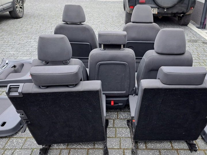 фото №11, Vw touran i 7 человек комплект сидений 3 rzędy обшивки дверь