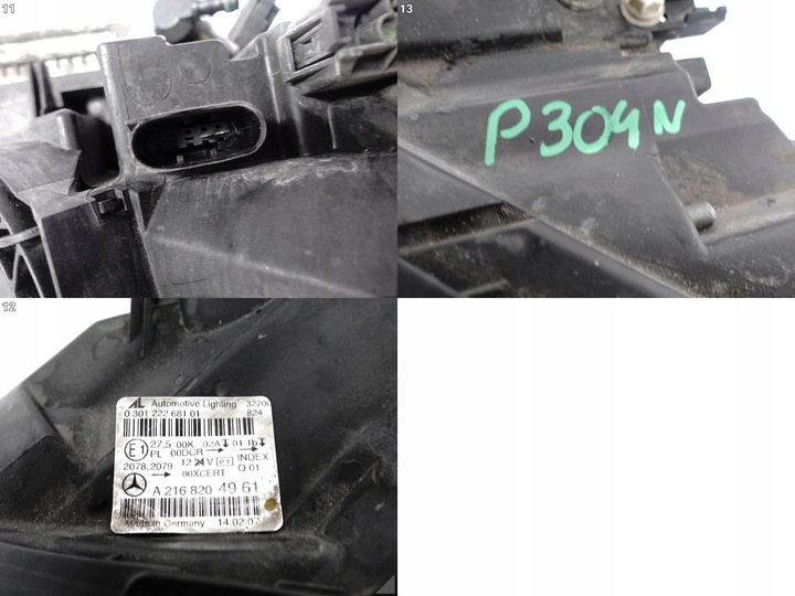 фото №12, Mercedes cl c216 w216 передній рестайлінг 06-10 ксенон лампа+ модуль+ розпилювач перед l