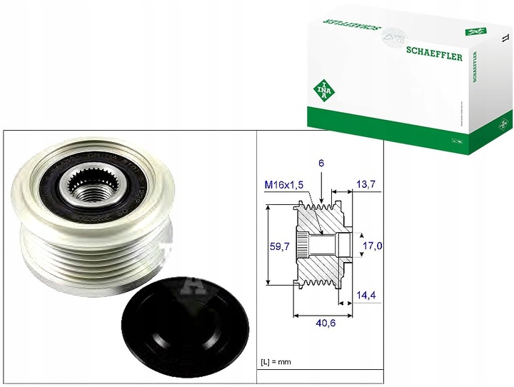 фото №1, Ina колесо пасове генератора opel 1,7cdti 09- astra