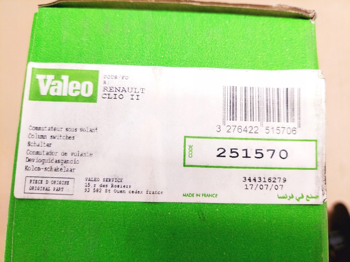 фото №6, Valeo переключатель рулевой/подрулевой 251570 renault thalia i clio ii