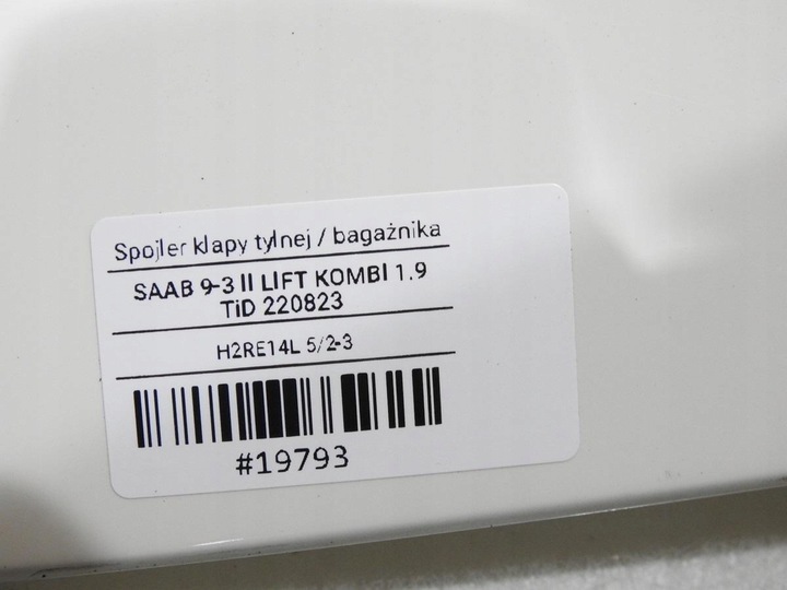 фото №7, Спойлер спойлер кришки зад 283 saab 9-3 ii рестайлінг універсал